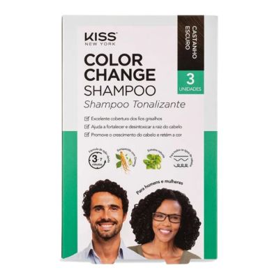 Kiss New York - Shampoo Tonalizante Color Change Shampoo Castanho Escuro 1